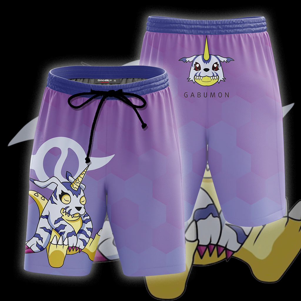 Digimon - Gabumon New Style Unisex 3D Beach Shorts