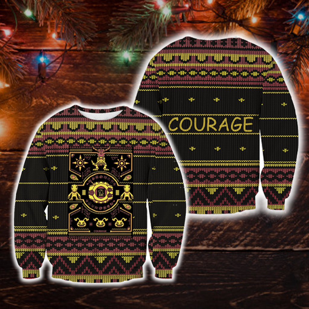 Digimon - Courage New Collection Unisex 3D Sweater