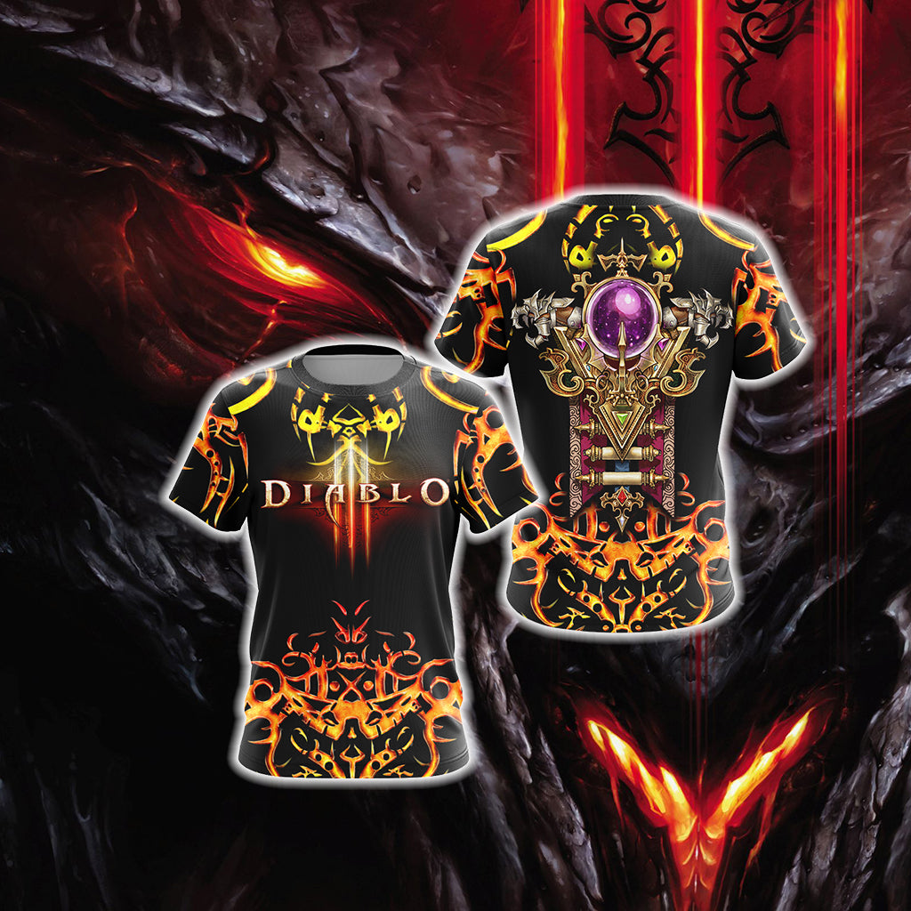 Diablo III - Class Crests Unisex 3D T-shirt