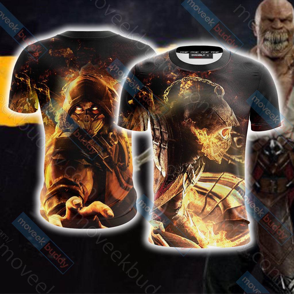 Mortal Kombat Scorpion New Version 3D T-shirt