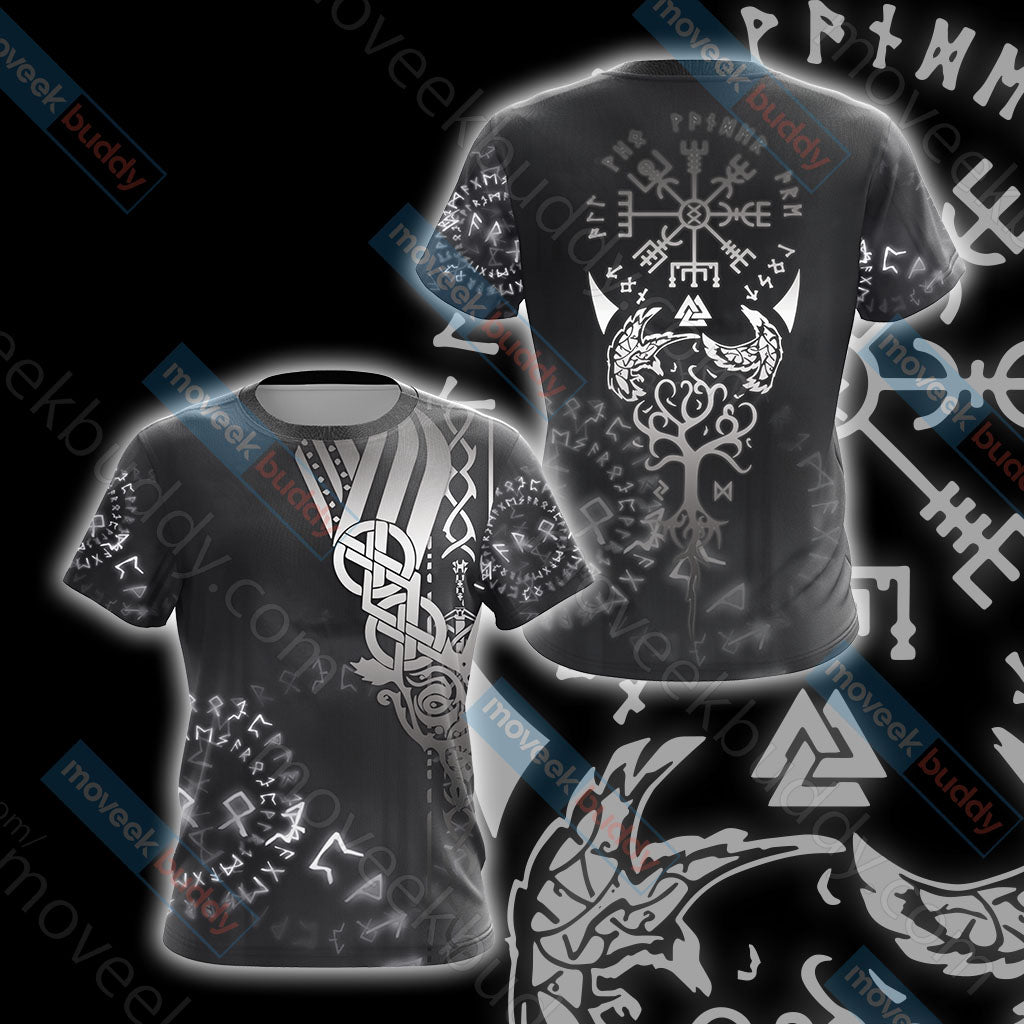 Vikings - Vegvisir Unisex 3D T-shirt