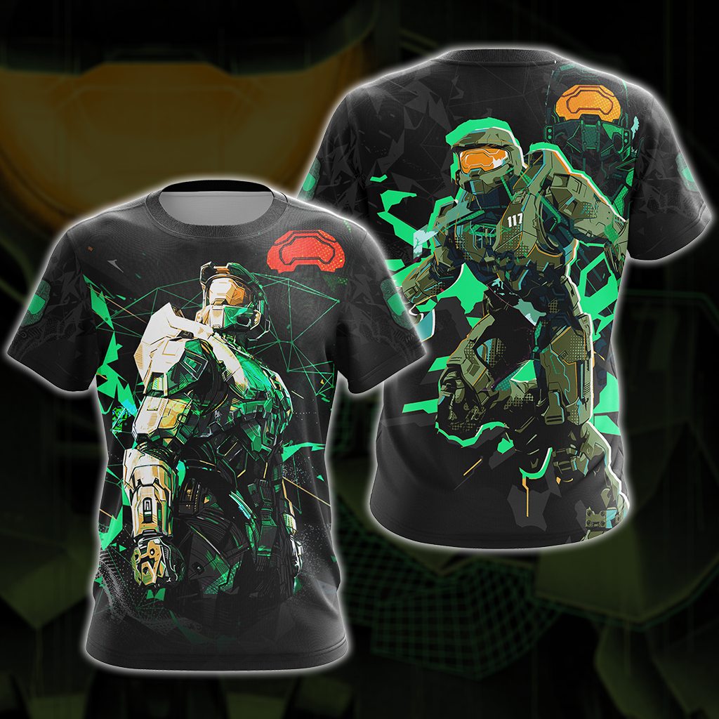 Halo Infinite Video Game All Over Print T-shirt Tank Top Zip Hoodie Pullover Hoodie