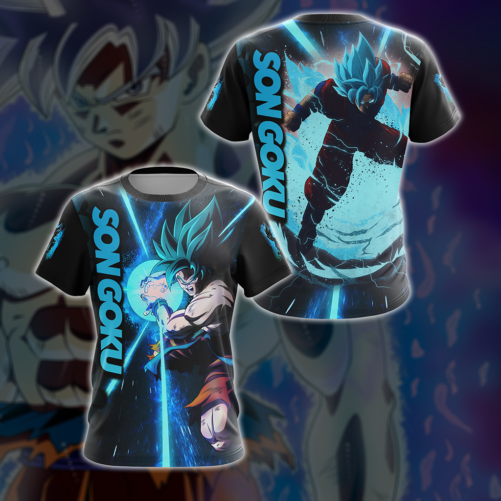 Dragon Ball Son Goku All Over Print T-shirt Zip Hoodie Pullover Hoodie