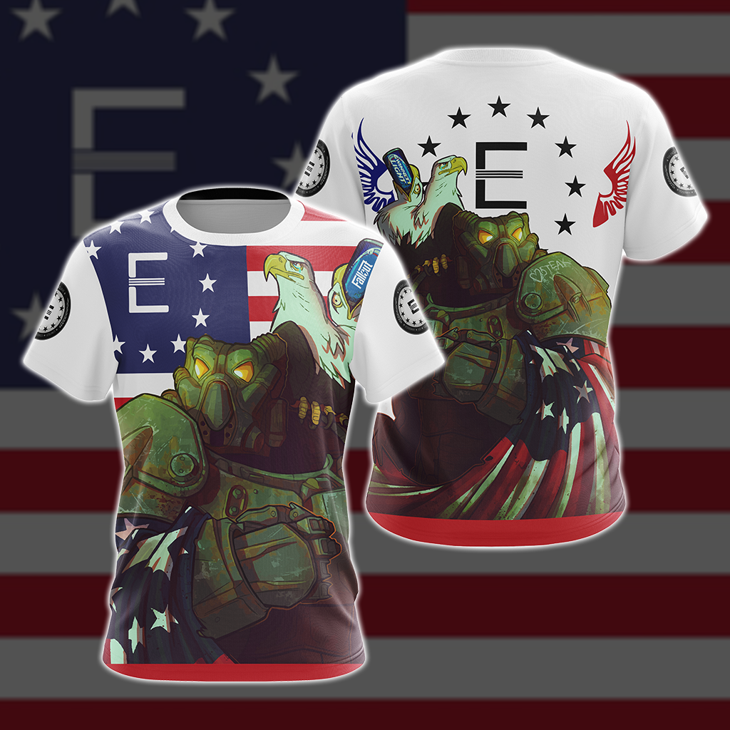 Fallout - Enclave Flag Unisex 3D T-shirt