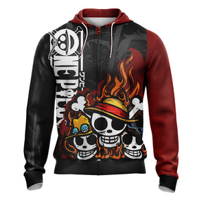 One Piece - Luffy, Sabo, Ace New Unisex Zip Up Hoodie