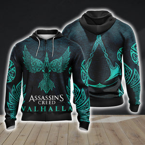 Assassin's Creed Valhalla Unisex 3D T-shirt Zip Hoodie Pullover Hoodie