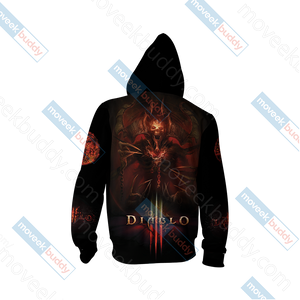 Diablo III New Unisex Zip Up Hoodie Jacket