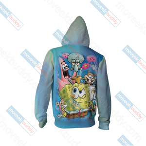 SpongeBob SquarePants Unisex 3D Zip Up Hoodie