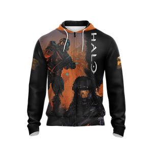 Halo New Unisex Zip Up Hoodie