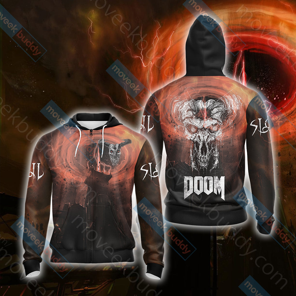 Doom - Icon of Sin Unisex Zip Up Hoodie Jacket