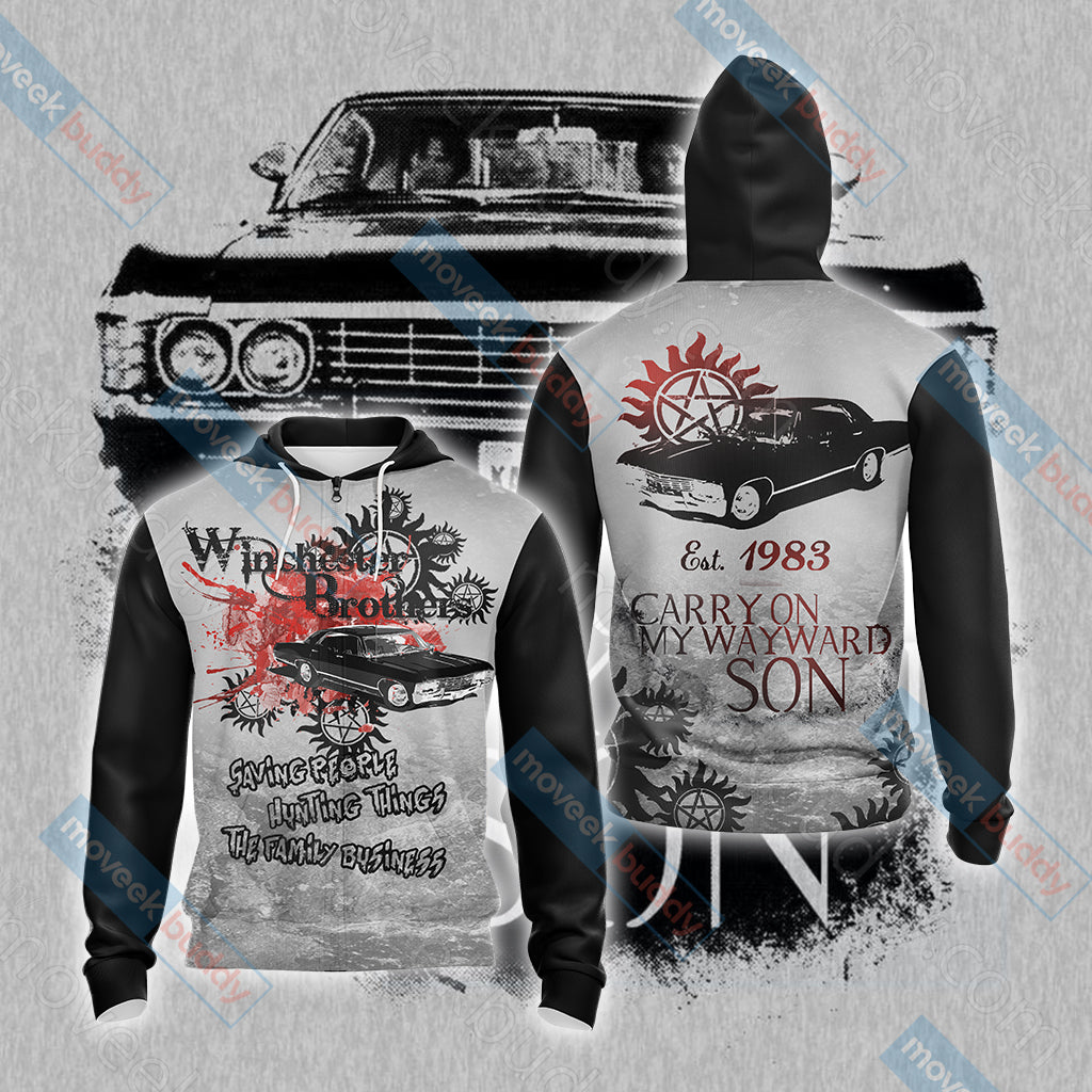 Supernatural - Winchester Unisex Zip Up Hoodie Jacket