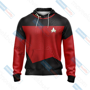Captain Picard Unisex Zip Up Hoodie Jacket