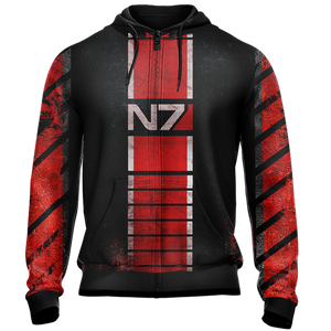 Mass Effect - N7 New Version Unisex Zip Up Hoodie