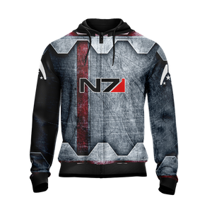 Mass Effect - N7 New Look Unisex Zip Up Hoodie