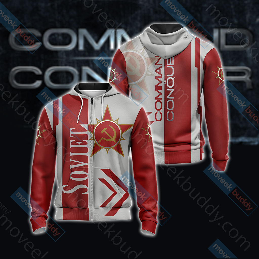 Command & Conquer - Soviet Unisex Zip Up Hoodie Jacket