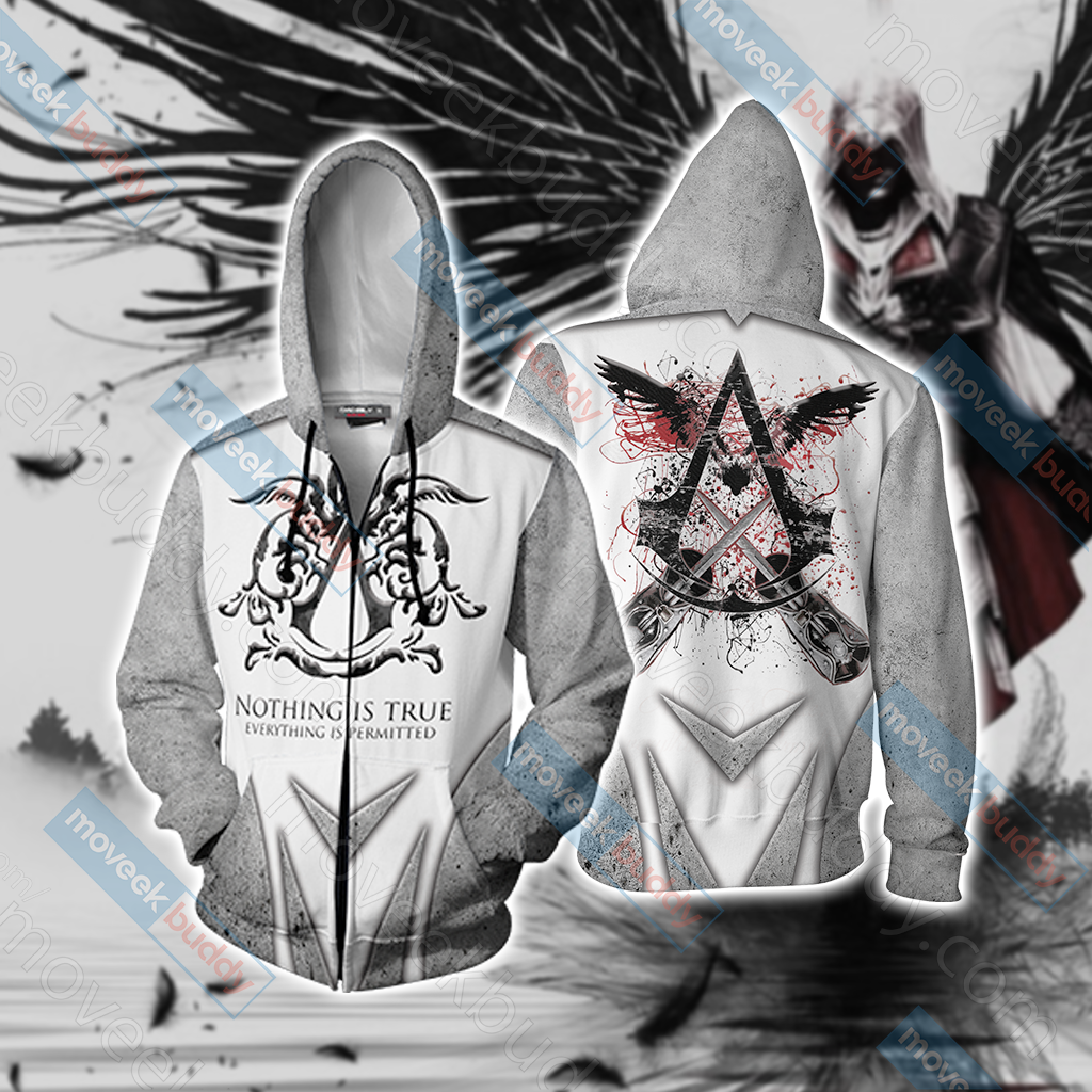 Assassin's Creed New Unisex Zip Up Hoodie Jacket