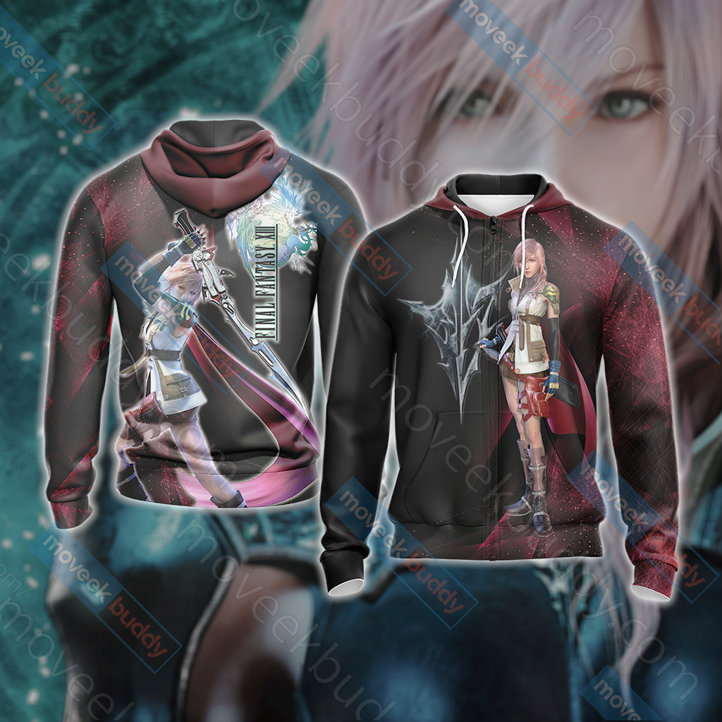 Final Fantasy XIII - Lightning Unisex Zip Up Hoodie Jacket