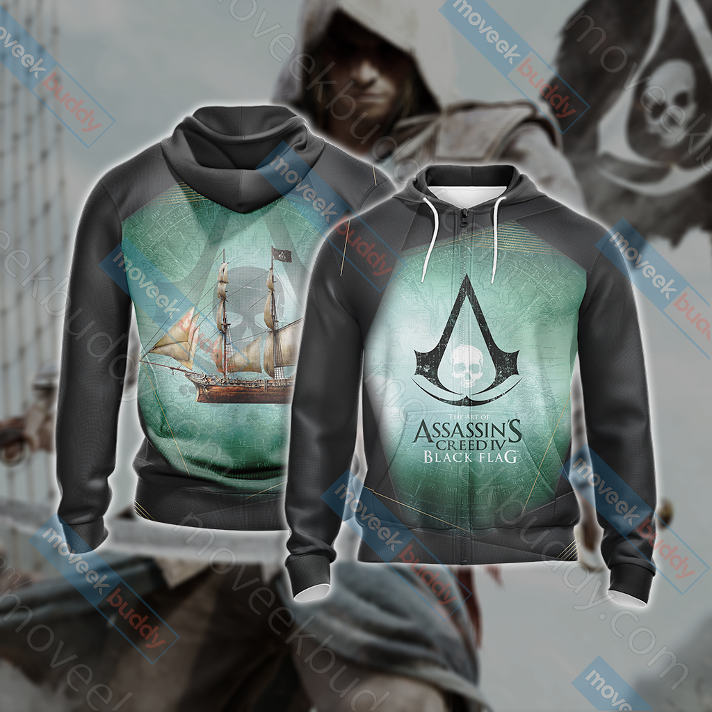 Assassin's Creed IV Black Flag New Unisex Zip Up Hoodie Jacket
