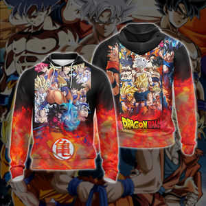 Dragon Ball: All Of Goku's Forms Unisex 3D T-shirt Zip Hoodie Pullover Hoodie