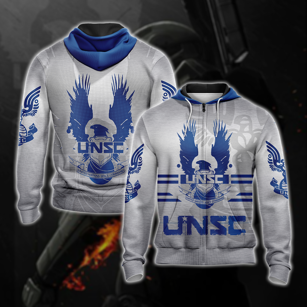 Halo - United Nation Space Command Unisex Zip Up Hoodie