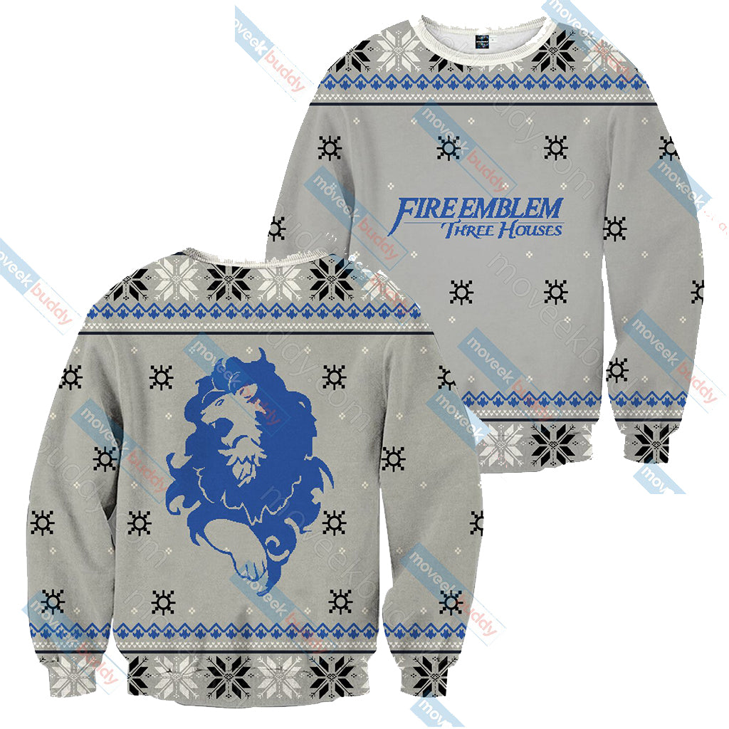 Fire Emblem :Three Houses The Blue Lions Christmas Style Unisex 3D Sweater