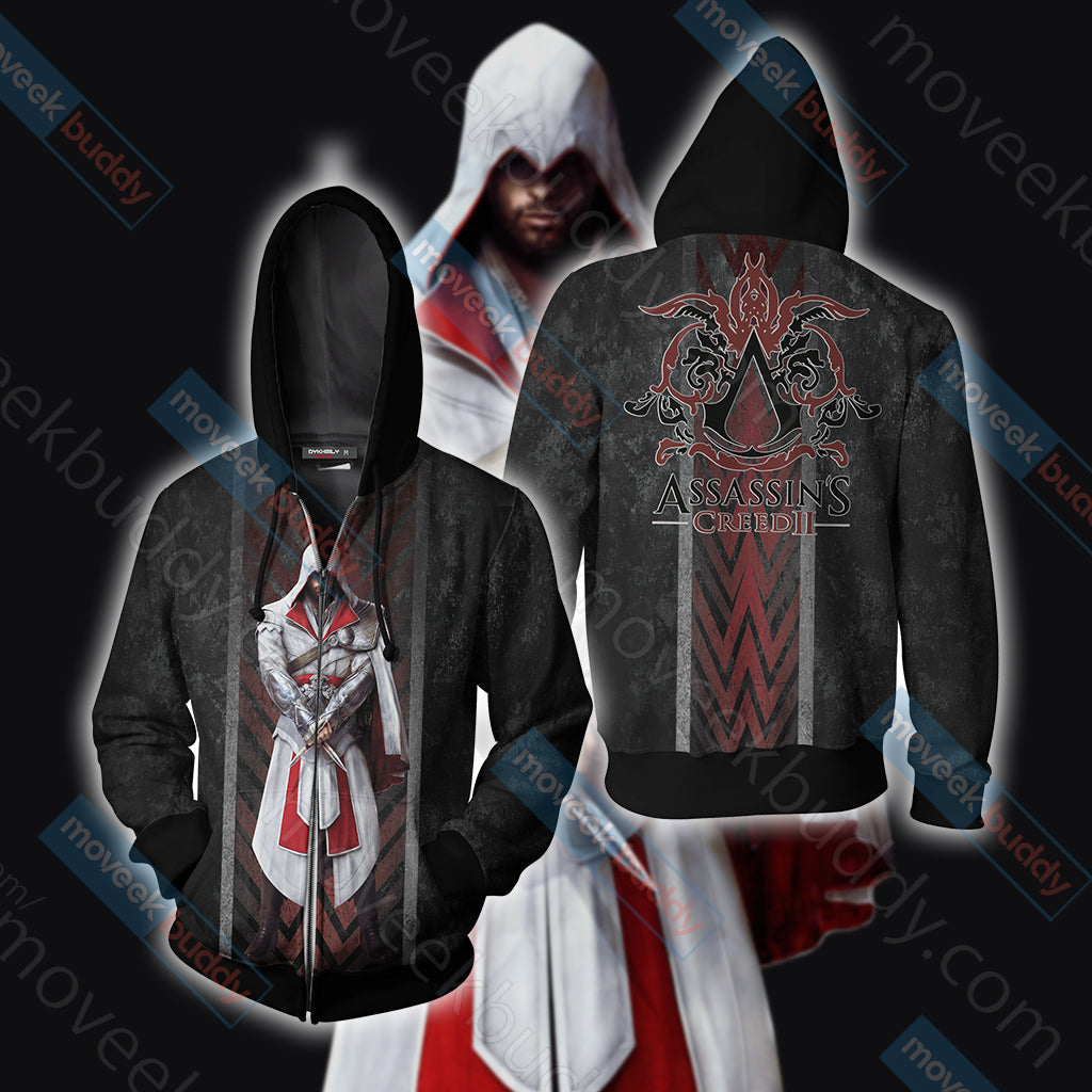 Assassin's Creed: Ezio Auditore New Unisex Zip Up Hoodie Jacket