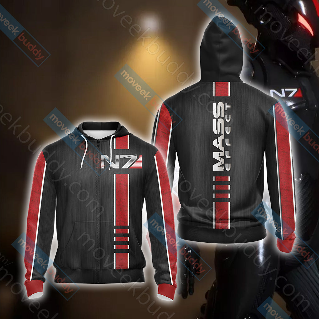 Mass Effect - N7 symbol Unisex Zip Up Hoodie Jacket