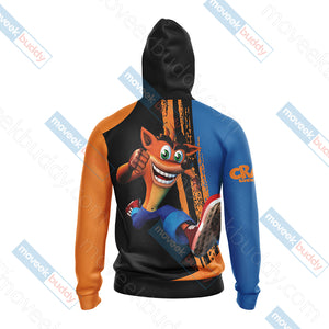 Crash Bandicoot New Look Unisex Zip Up Hoodie Jacket