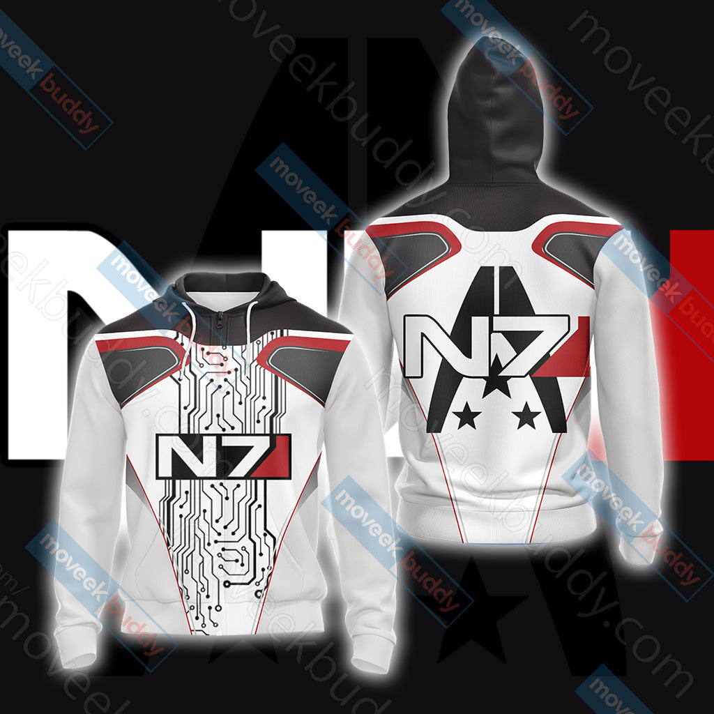 Mass Effect - N7 New Style Unisex Zip Up Hoodie Jacket